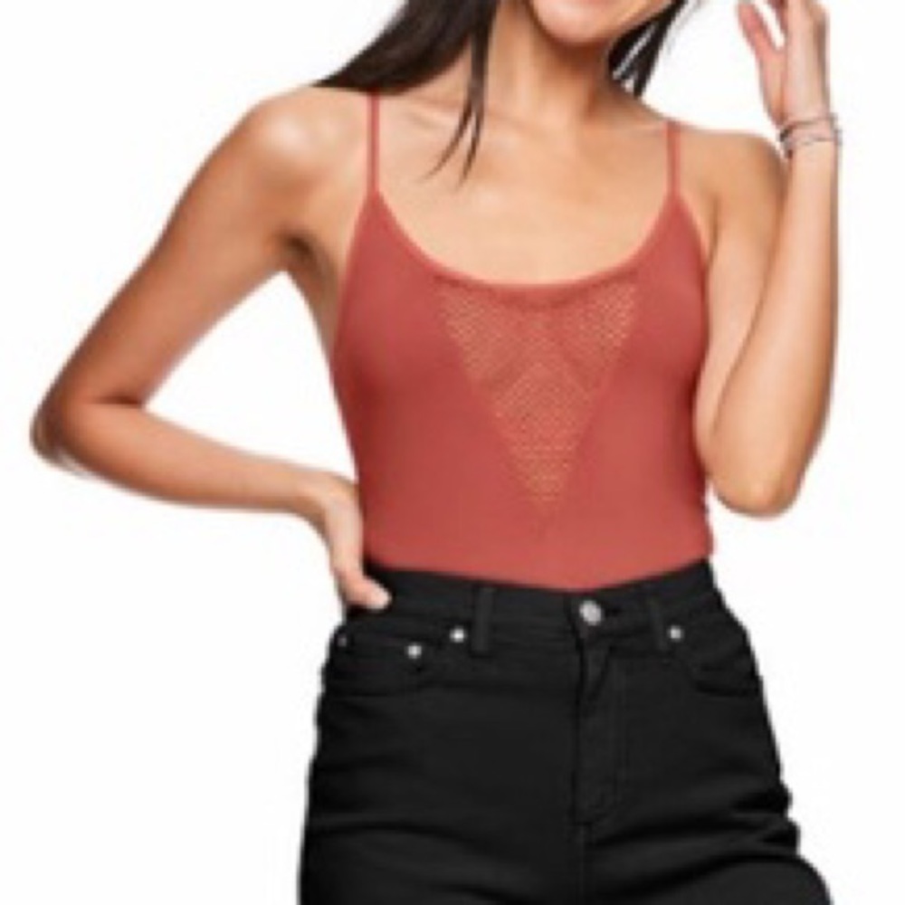 VS PINK mesh seamless bodysuit NWOT